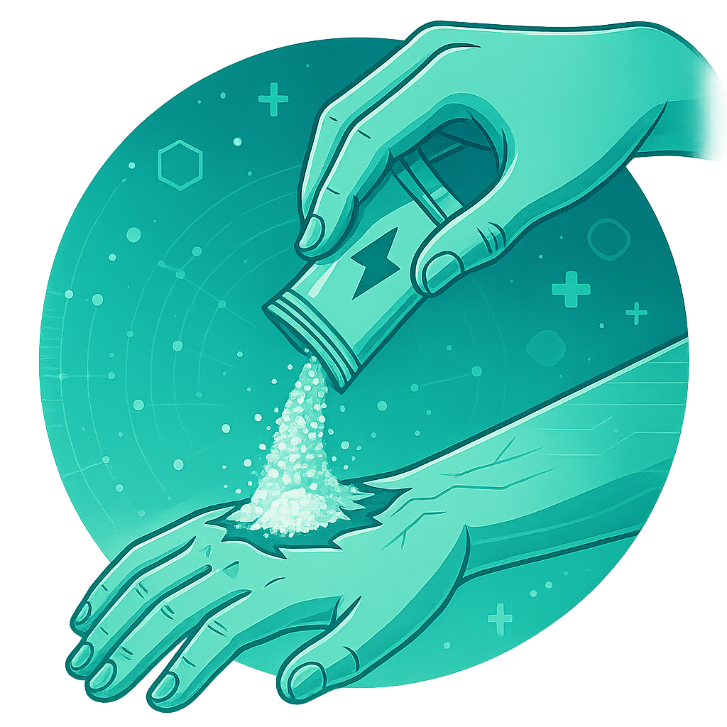 MACS Hemostatic Powder Illustration